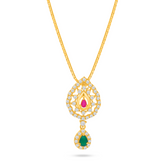 22K Gold Regal Tear-Drop Necklace